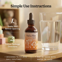 Thumbnail for Christopher's Original Formulas Kid-E-Mins Vitamins & Minerals, Natural Orange Flavor, Kids Liquid Multivitamin, 2 oz
