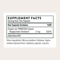 Thumbnail for THORNE - Copper Bisglycinate - Well-Absorbed Trace Mineral Supplement - 60 Capsules
