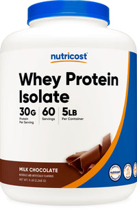 Thumbnail for Nutricost Whey Protein Isolate Powder (Milk Chocolate) 5LBS