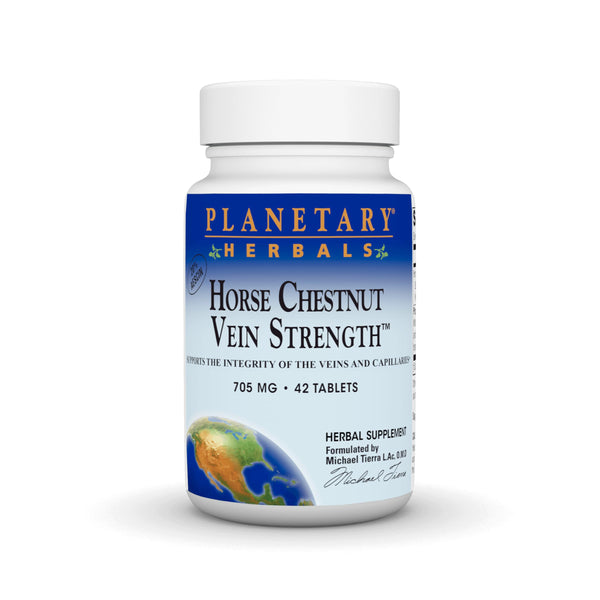 Planetary Herbals Horse Chestnut Vein Strength, Supports The Integrity of The Veins and Capillaries*, 705 mg - 42 Tablets