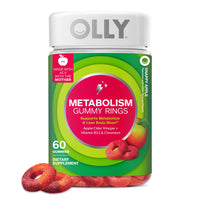 Thumbnail for OLLY Metabolism Gummy Rings, Metabolism and Cellular Energy Chewable Supplement,* Apple Cider Vinegar, Vitamin B12, Chromium Picolinate, Apple Flavored, 60 Day Supply - 60 Count