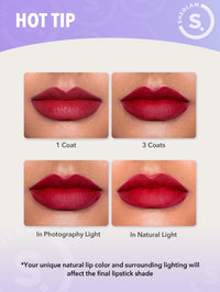Thumbnail for SHEGLAM Dynamatte Boom Waterproof Matte Lipstick Long Lasting Transfer Proof Lip Stick - A Bold Plan