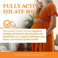 Thumbnail for Doctors Best Fully Active Folate 800 with Quatrefolic, Supports Fetal Health, Non-GMO, Gluten Free, Vegan 60 Veggie Caps