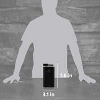 Thumbnail for Stanley Classic Easy Fill Wide Mouth Flask 8 oz | Leakproof Hip Flask | Hinge Connected Never Lose Cap | Insulated Stainless Steel Liquor Container | BPA-Free | Matte Black