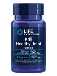 Thumbnail for Life Extension Krill Healthy Joint Formula, Krill Oil, hyaluronic Acid, The carotenoid astaxanthin for Healthy Joints, Healthy Body, Gluten-Free, Non-GMO, 30 softgels