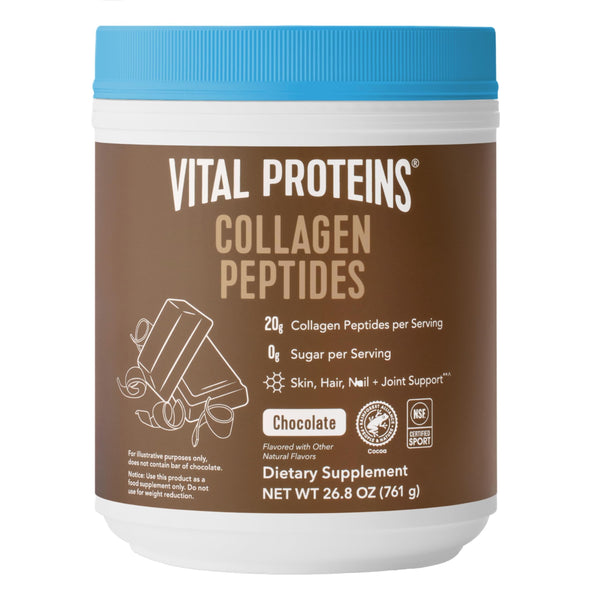 Vital Proteins Collagen Peptides Powder Supplement, Hydrolyzed Collagen for Skin, Hair, Nails & Joints, Chocolate, 28 Servings
