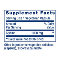 Thumbnail for Life Extension Glycine, 1000 mg, Amino Acid That Promotes Healthy Sleep, Gluten-Free, Non-GMO, Vegetarian, 100 Capsules
