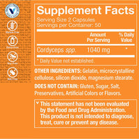 Thumbnail for The Vitamin Shoppe Cordyceps Mushroom Supplement 1,040MG, Supports Stamina (100 Capsules)