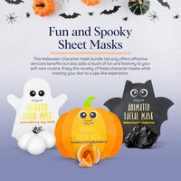 Thumbnail for SpaLife Facial Mask Sheet Bundle - Pumpkin, Ghost, Bat - Halloween Character Mask Bundle - Face Masks for Skin Care - Moisturizing Sheet Face Masks - Skincare Pack for Women - Spa Beauty Masks