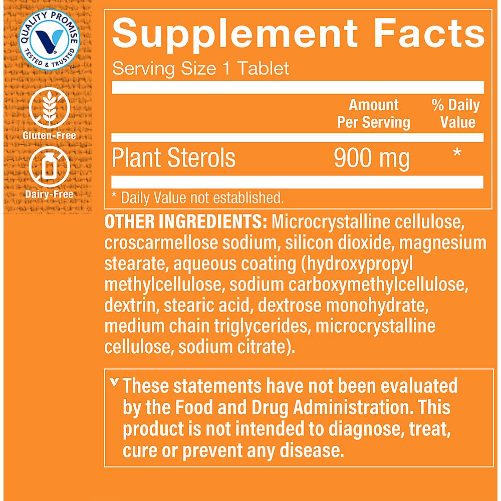 The Vitamin Shoppe Super Phytosterols 900MG, Supports Cardiovascular Health, (90 Tablets)