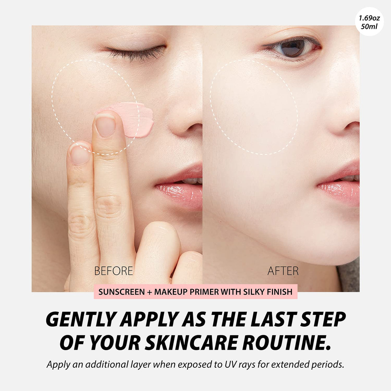 A'PIEU Pure Block Tone Up Sunscreen Base SPF50+/PA+++ 50ml | Tone-Up Reef Safe Korean Sunscreen for Makeup Base