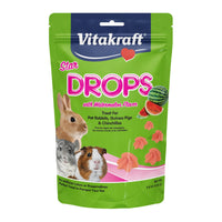 Thumbnail for Vitakraft Drops Rabbit Guinea Pig Hamster Treats Watermelon Flavor 4.4 Ounce Bag Delicious Yogurt Enriched Drops with Fruity Flavor Nutritious Small Animal Snacks for Rabbits Guinea Pigs and Hamsters
