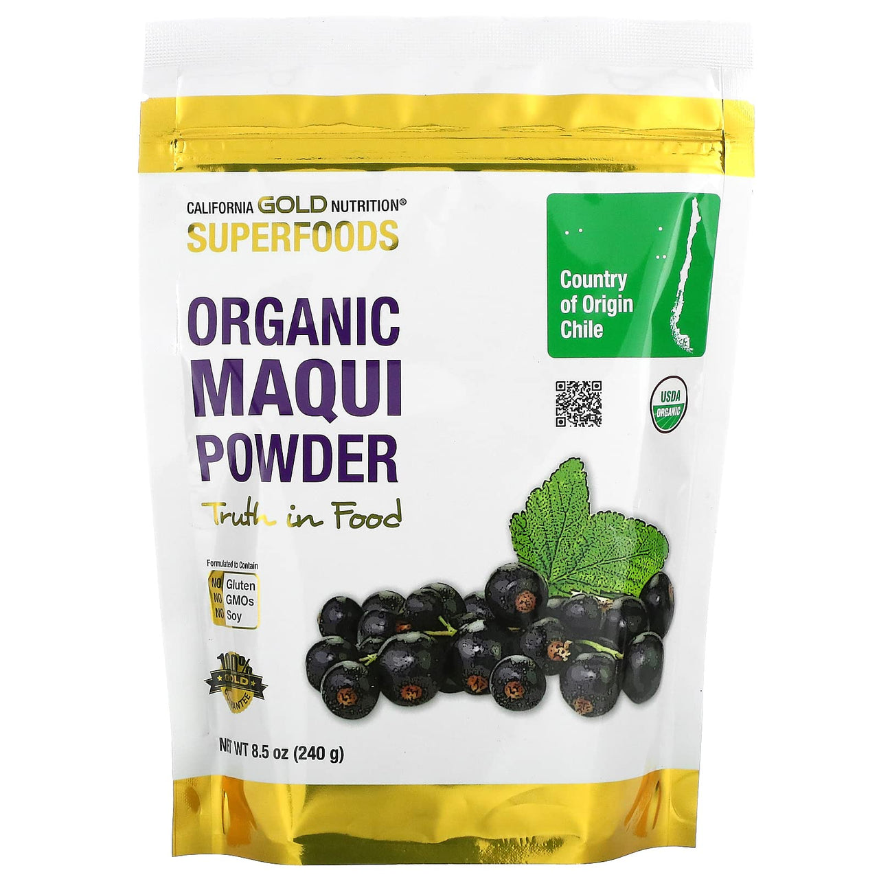 SUPERFOODS, Organic Maqui Powder, 8.5 oz (240 g), California Gold Nutrition