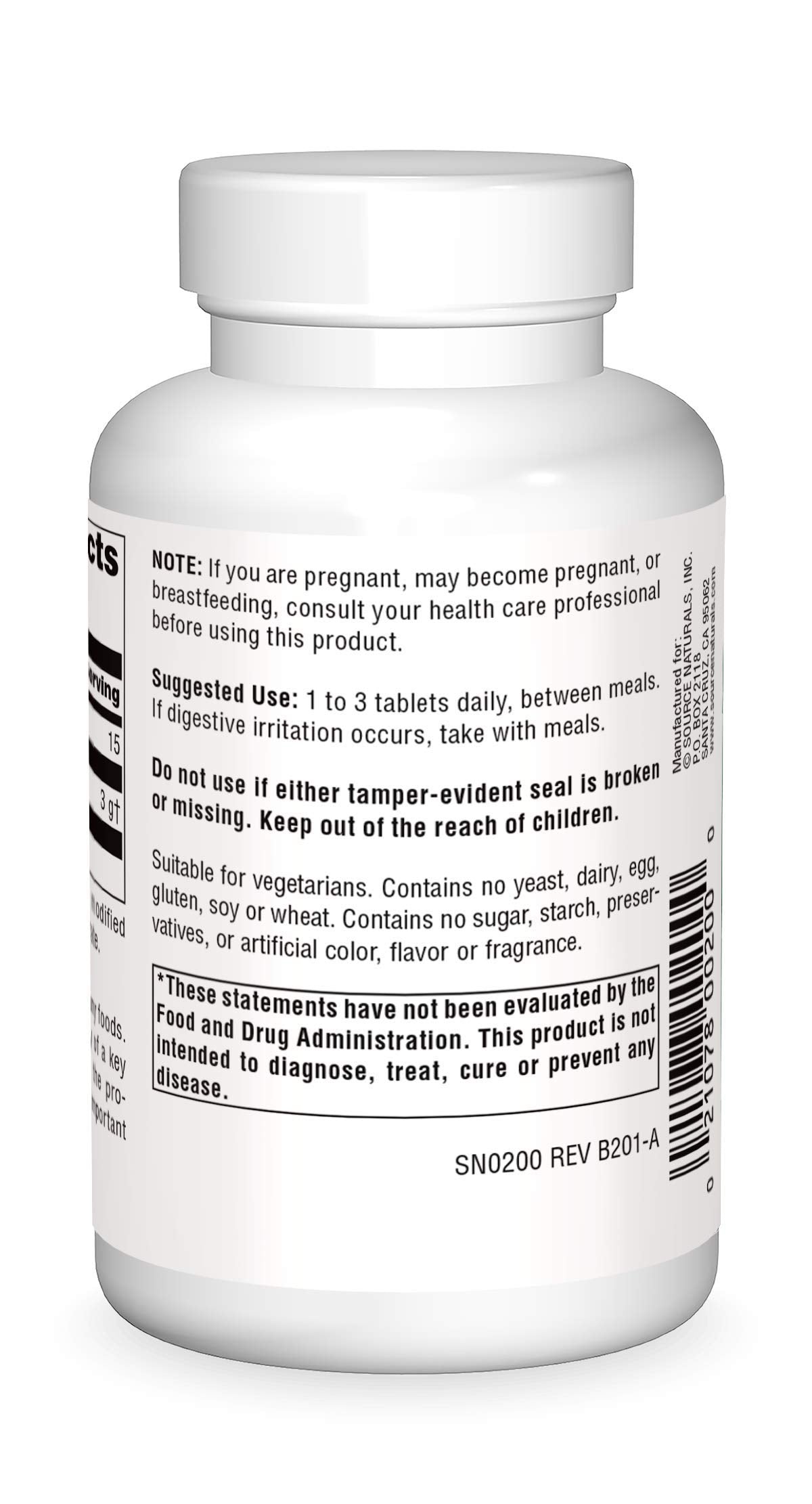 Source Naturals L-Pyroglutamic Acid Dietary Supplement - 120 Tablets