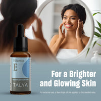 Thumbnail for TALYA Vitamin E Liquid Drops 0.34 fl.oz | Bone, Joint, Heart Health | for Scars & Skin | Glass Bottle with Dropper | Supplement, Non-GMO, Vegan