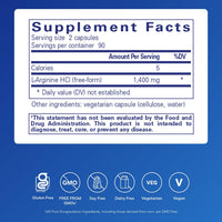 Thumbnail for Pure Encapsulations L-Arginine - 1,400 mg - Support Nitric Oxide Production - Heart Health & Blood Flow* - Gluten Free & Non-GMO - 180 Capsules