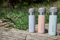 Thumbnail for Stanley Quick Flip GO Water Bottle 24 oz | Push Button Lid | Leakproof and Packable for Travel and Sports | Insulated Stainless Steel | BPA-Free | Blush