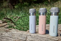 Thumbnail for Stanley Quick Flip GO Water Bottle 24 oz | Push Button Lid | Leakproof and Packable for Travel and Sports | Insulated Stainless Steel | BPA-Free | Guava