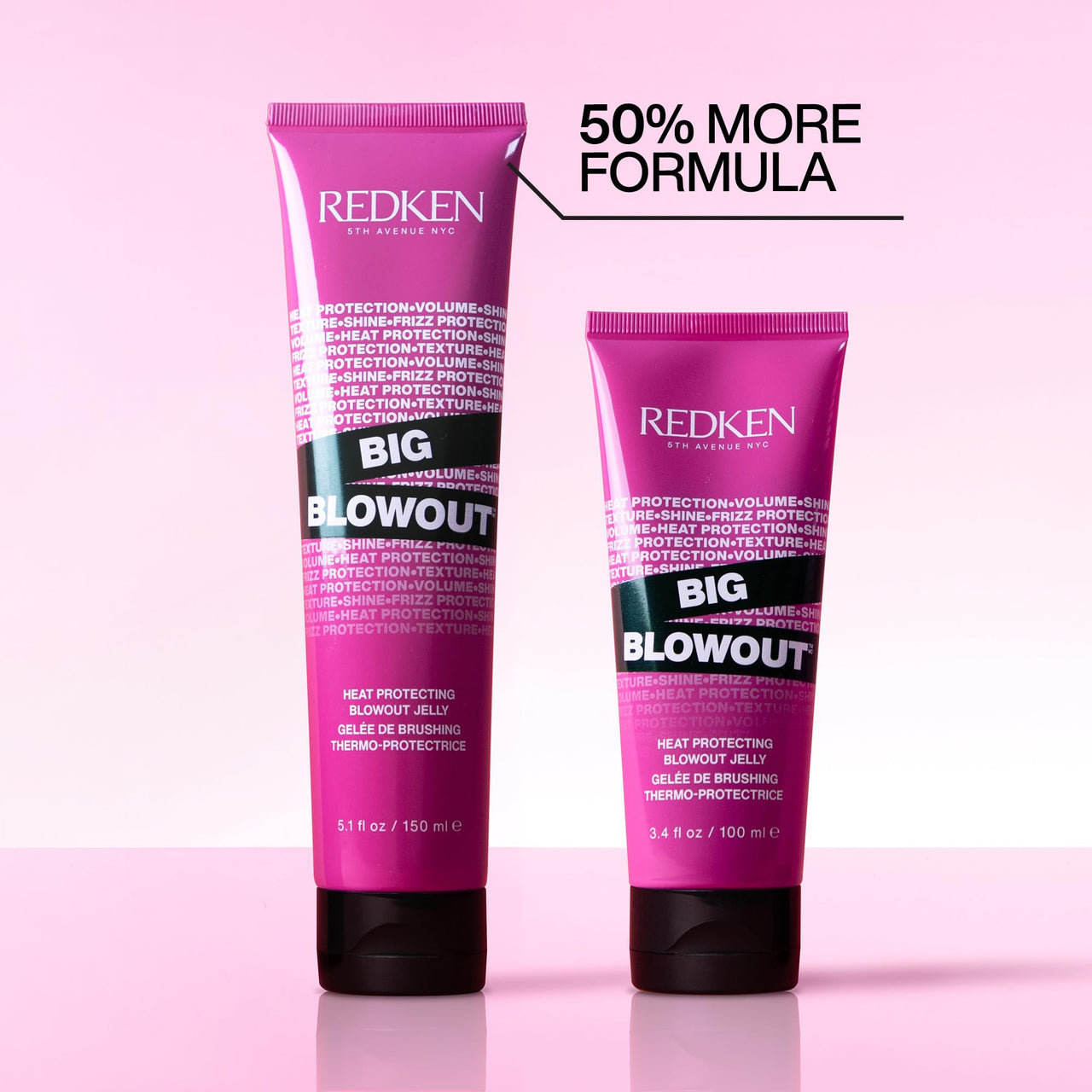 Redken Big Blowout Heat Protectant Gel - Provides All-Over Volume & Movement, Hair Shine & Frizz Control, Blowdry Gel For All Hair Types, 5.1 Fl Oz