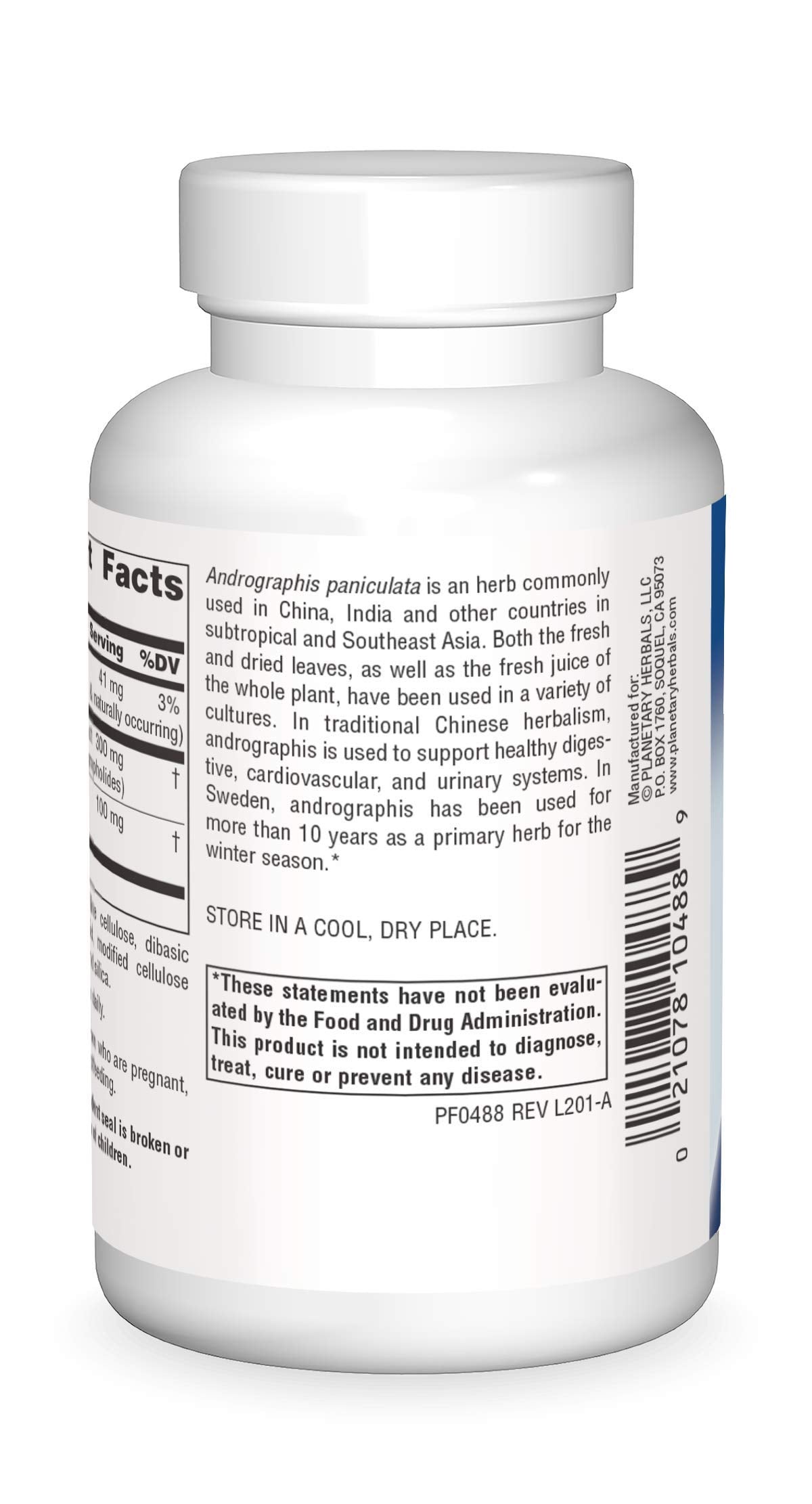 Planetary Herbals Full Spectrum Andrographis 400mg Support Healthy Digestive, Cardiovascular & Unrinary Systems - Support For Healthy Liver & Immune Function - Ayurvedic Herb - 120 Tablets