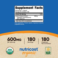 Thumbnail for Nutricost Shatavari 600mg, 180 Capsules, 180 Servings - CCOF Certified Made with Organic Shatavari, Non-GMO, Gluten Free, Vegetarian Friendly