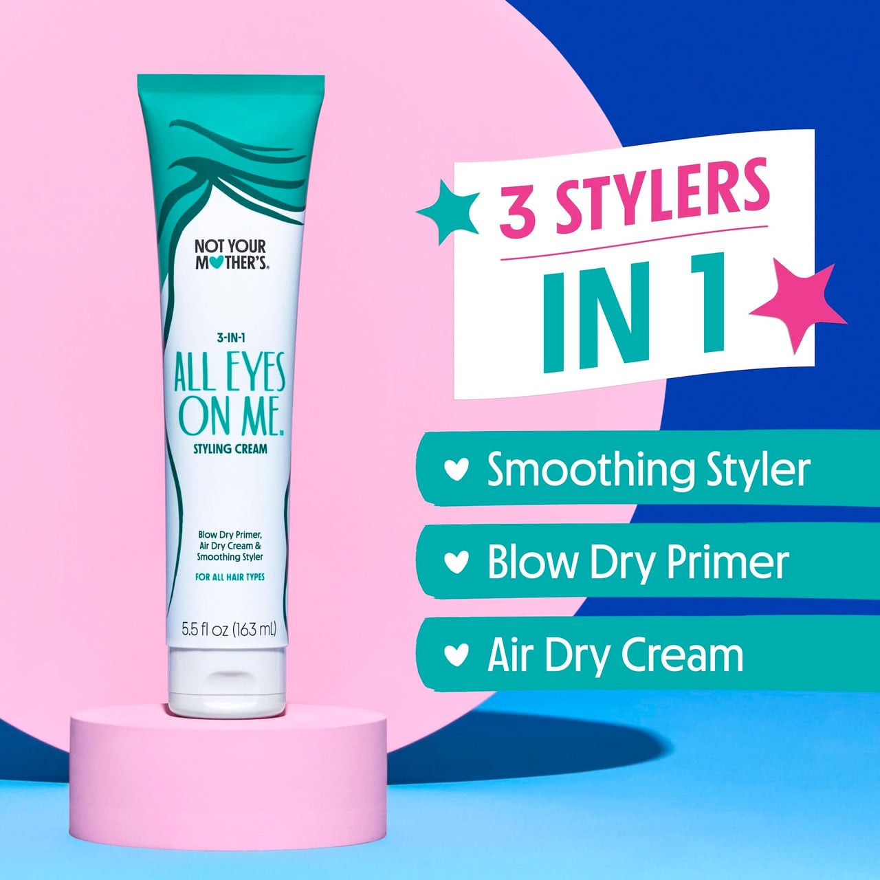 Not Your Mother's All Eyes On Me 10-In-1 Hair Perfector & 3-In-1 Hair Wax Stick & Styling Cream (3-Pack) - Protectant & Styling Products for All Hair