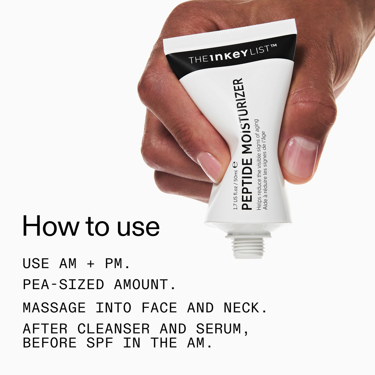 The INKEY List Peptide Moisturizer, Face Moisturizer for Dry Skin, Reduce Appearance of Fine Line & Wrinkles, Hydrate Skin, 1.69 fl oz