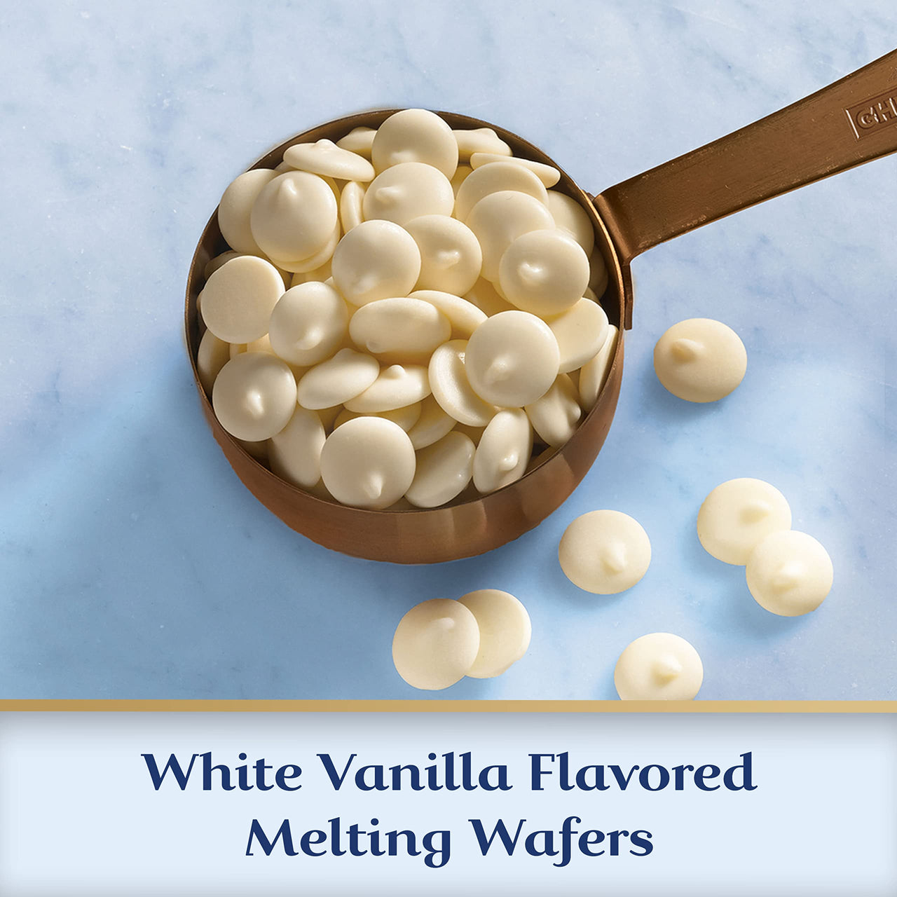 GHIRARDELLI White Vanilla Flavored Melting Wafers, 10 oz Bag (6 Pack)