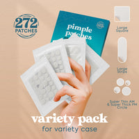 Thumbnail for 272 CT Large Pimple Patches for Face - Variety Pack Zit Patches w/ Salicylic Acid, Tea Tree, Calendula Oil - Pimple Patches Large Acne Patches for Face and Body - Dark Spot Patches