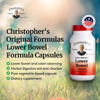 Thumbnail for Christopher's Original Formulas Lower Bowel Cleanse Formula Capsules - Herbal Laxative Colon Cleanse and Gut Cleanse 100 ct.