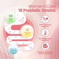Thumbnail for Women's Probiotic,Prebiotics & Lactobacillus Probiotic Blend,60 Billion CFUs,18 Strains,Help Women's Health,Boost Immune,Digestive,Gut,Promote Healthy Vaginal Odor & Vaginal Flora