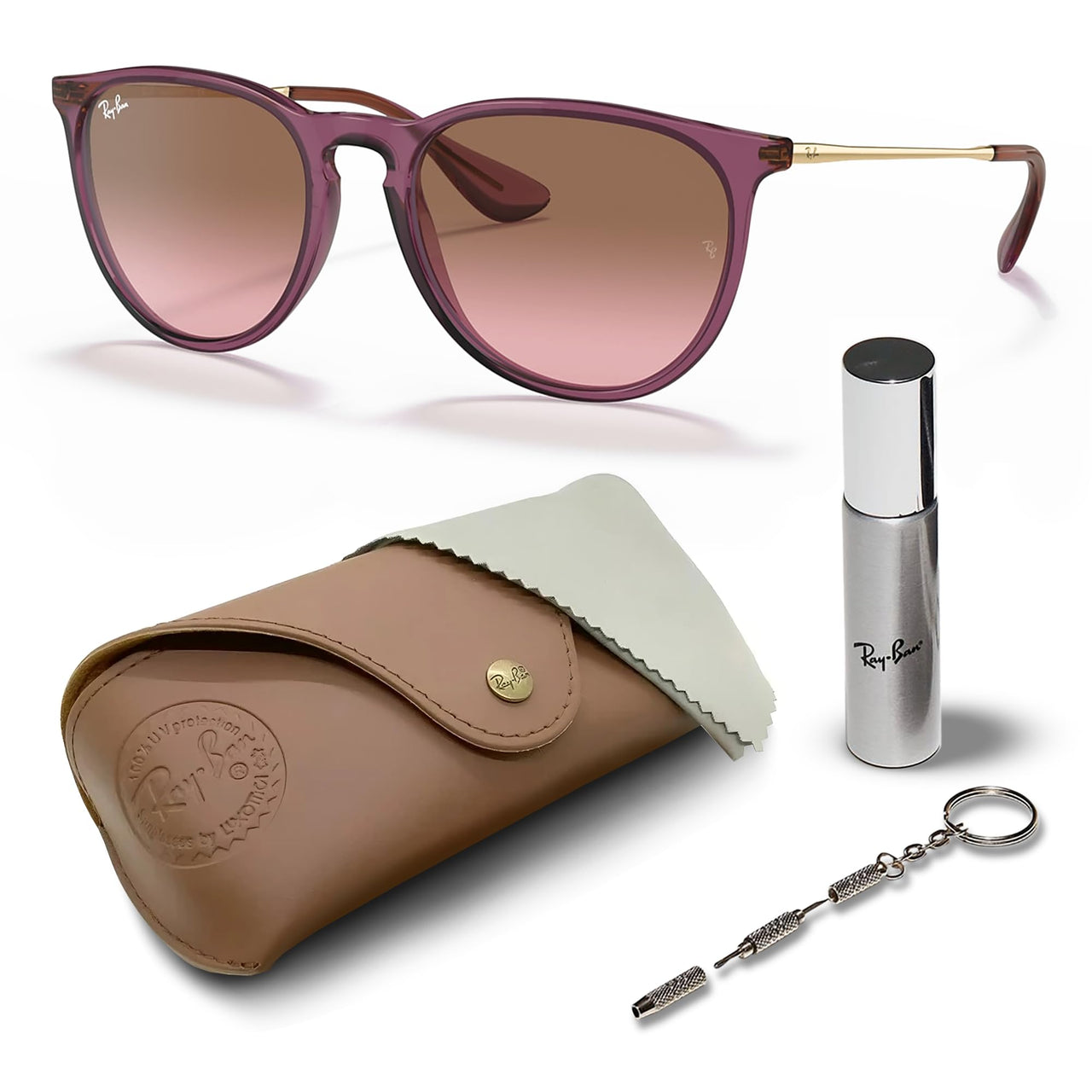 Ray-Ban RB4171 Erika Classic Phantos Shape Sunglasses for Men and Women- Timeless Classic Sun Glasses with Modern Elegance - Premium UV Protection - Designer Men's and Women's Sunglasses