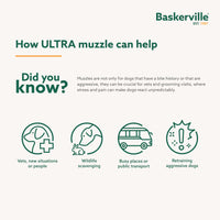 Thumbnail for Baskerville ULTRA Muzzle - Patented Humane Design, Breathable, Dog can Pant and Drink, Adjustable, Padded, Dog Training Muzzle for Large Dogs, Prevents Biting, Wildlife Scavenging (Size 6, Black)