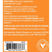 Thumbnail for The Vitamin Shoppe CoQ-10 200mg Beneficial for Those Taking (120 Softgels)