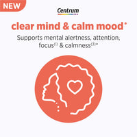 Thumbnail for Centrum Clear Mind and Calm Mood Menopause Support Tablets, with Clinically Studied enXtra, 30 Count