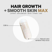Thumbnail for Codeage Hair Growth + Smooth Skin Max Vitamins Supplement - Patented Lustriva & SOD B Dimpless Superoxide Dismutase - Hair Growth Health Skin Cellulite Support - Biotin, Vitamin C, MSM - 30 Capsules