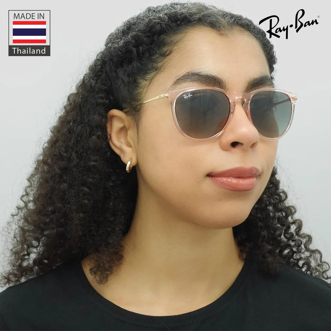 Ray-Ban RB4171 ERIKA CLASSIC Phantos Shaped Non-Polarized Sunglasses for Women – Includes Official RAYBAN Eyewear Kit – Ideal Formal & Casual Wear Sunglasses – Grey Lens