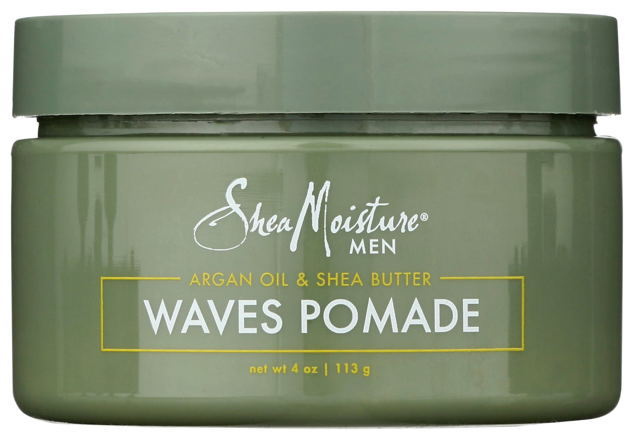 SheaMoisture Men Waves Pomade Argan Oil and Shea Butter - Hair Care Styling Product for Frizz Control and Waves - Men's styling hair wax 4 oz (1)