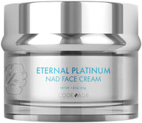 Thumbnail for Eternal Platinum NAD Face Cream, Resveratrol, Collagen, Niacinamide Hyaluronic Acid, Vitamin C & E, Aloe Vera, Shea Butter, Skin Care Wrinkles Moisturizer Firming Tightening, Neck Facial Cream, 1.8 Oz