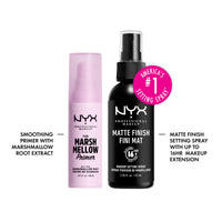 Thumbnail for NYX PROFESSIONAL MAKEUP Marshmellow Smoothing Primer + Makeup Setting Spray, Matte Finish, Long-Lasting Face Mist for up to 16HR Wear (Pack of 2)