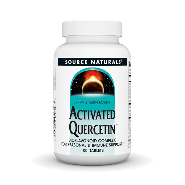 Source Naturals Activated Quercetin - Plant-Derived Bioflavonoid Complex - Seasonal & Immune Defense - 100 Tablets