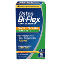 Thumbnail for Osteo Bi-Flex Triple Strength Glucosamine Supplement with Turmeric Extract, Improve Joint Function, Antioxidant Power, 80 Coated Tablets