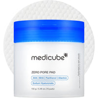 Thumbnail for medicube Toner Pads Zero Pore Pad 2.0 | Dual-Textured Facial Pad for Exfoliation and Pore Care with 4.5% AHA Lactic Acid, 0.45% BHA Salicylic Acid | Ideal for All, Korean Skin Care, 70 Pads (1 Pack)