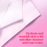 Thumbnail for Burt’s Bees Micellar Rose Water Facial Towelettes, 100% Plant Based Cloth; 99% Natural Origin; Remove Makeup, Cleanse, Hydrate; No Greasy, Oily Residue; All Skin Types (Pack May Vary)
