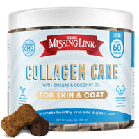 Thumbnail for The Missing Link Collagen Care Skin & Coat Soft Chews 60ct - Daily Hair Growth, Healthy Skin & Strong Nails Support for Dogs