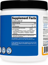Thumbnail for Nutricost Creatine + Aminos 30 Servings (Peach Mango Flavored) - 5,000mg Creatine Monohydrate + 5000mg Amino BCAA Blend Per Serving