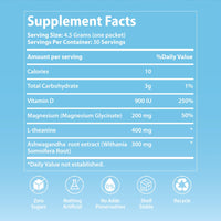 Thumbnail for UltraCalm Super Cortisol Drink with Magnesium Glycinate, Ashwagandha, L-Theanine, Vitamin D3, Magnesium Powder for Sleep & Stress Relief, Raspberry Lemonade (30 Servings)