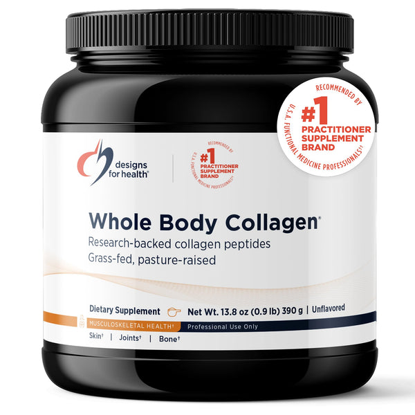Designs for Health Whole Body Collagen Powder - Hydrolyzed Collagen Peptides Powder for Healthy Skin & Hair, Joint + Bone Health - Fortigel & Verisol Collagen, Unflavored (30 Servings)