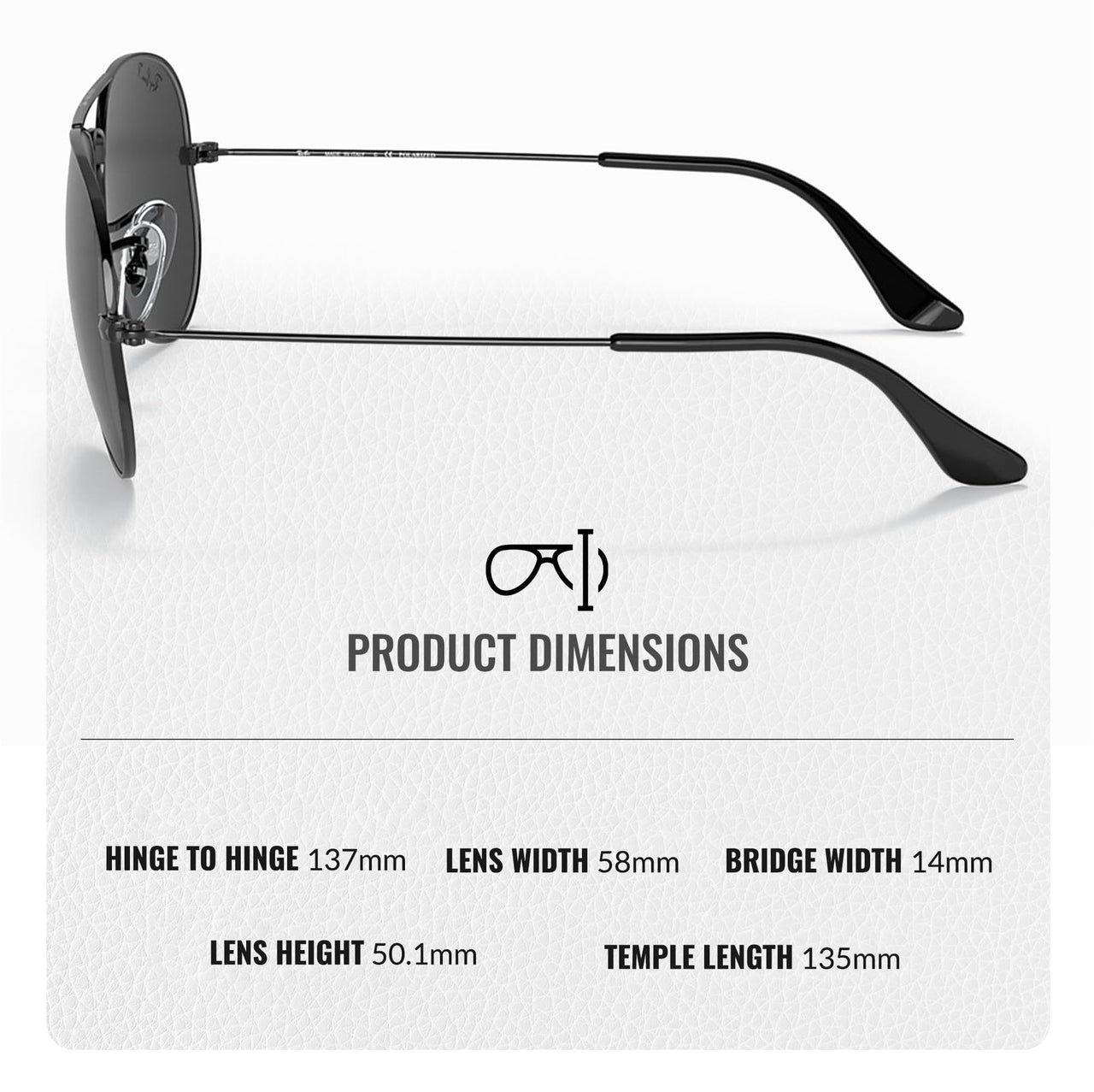 Ray-Ban RB3025 Classic Total Black Collection Polarized Aviator Shape Sunglasses With Eyewear Kit Bundle - Adjustable Nose Pads - Casual Wear Retro Sunglasses