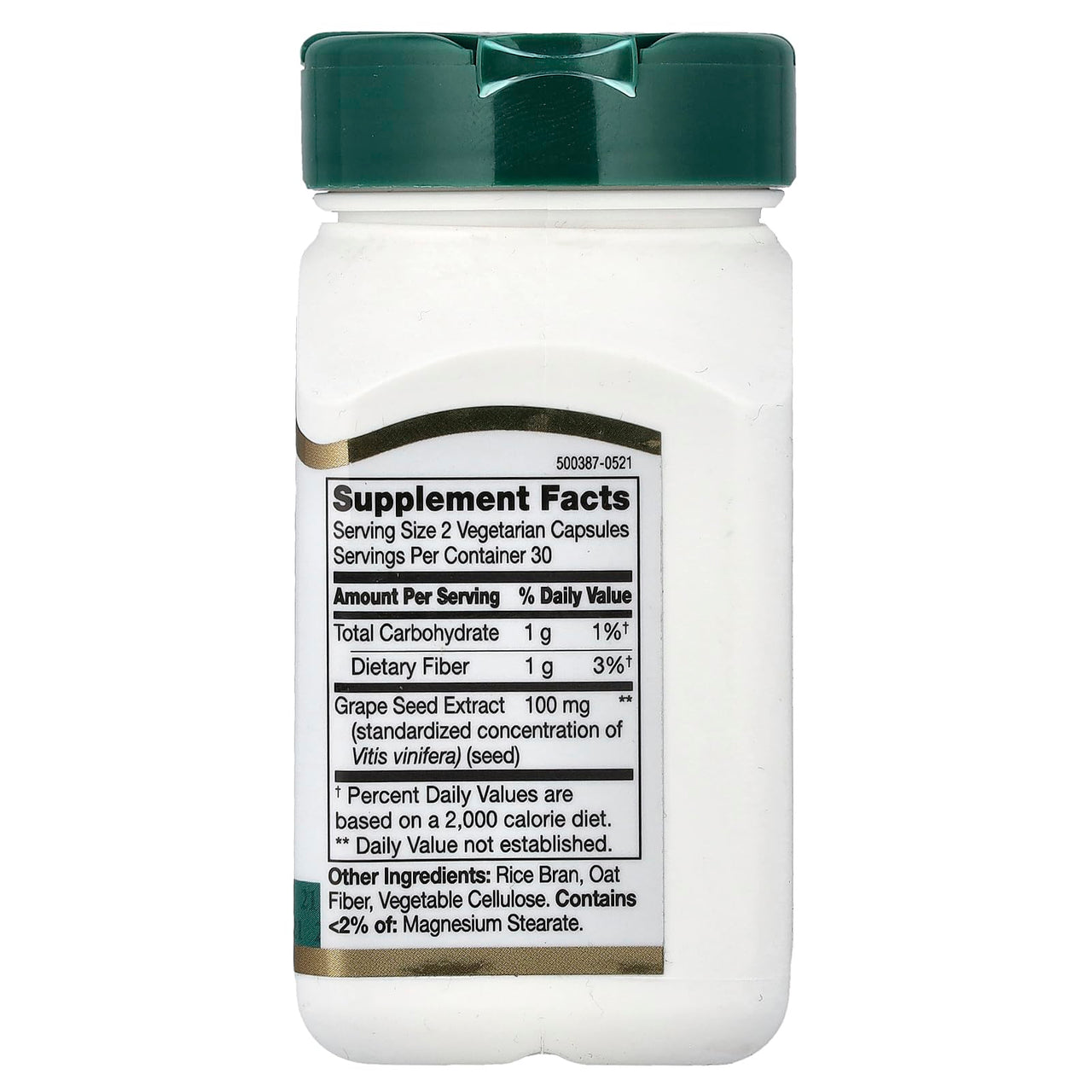 21st Century Grape Seed Extract Veg Capsules, 60 Count (21378)